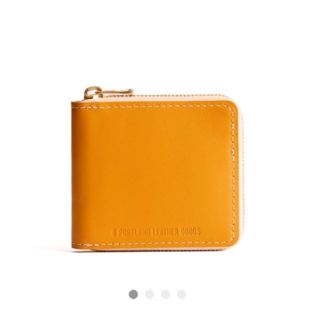 Portland Leather Sunflower Small Zipper Bifold  Wallet
